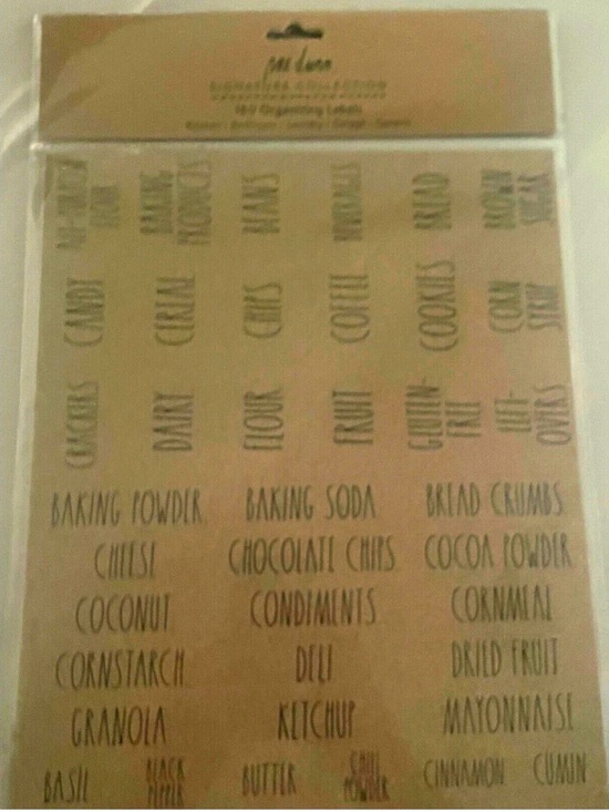 Rae Dunn Other - NEW~~Rae Dunn Signature Collection 180  “ORGANIZING LABELS” Black Letters